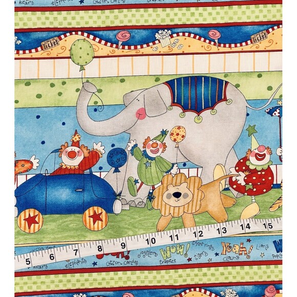Circus Fabric Clowning Around Wilmington Clown Fabric Quilting Fabric Cotton BTY - Picture 2 of 4